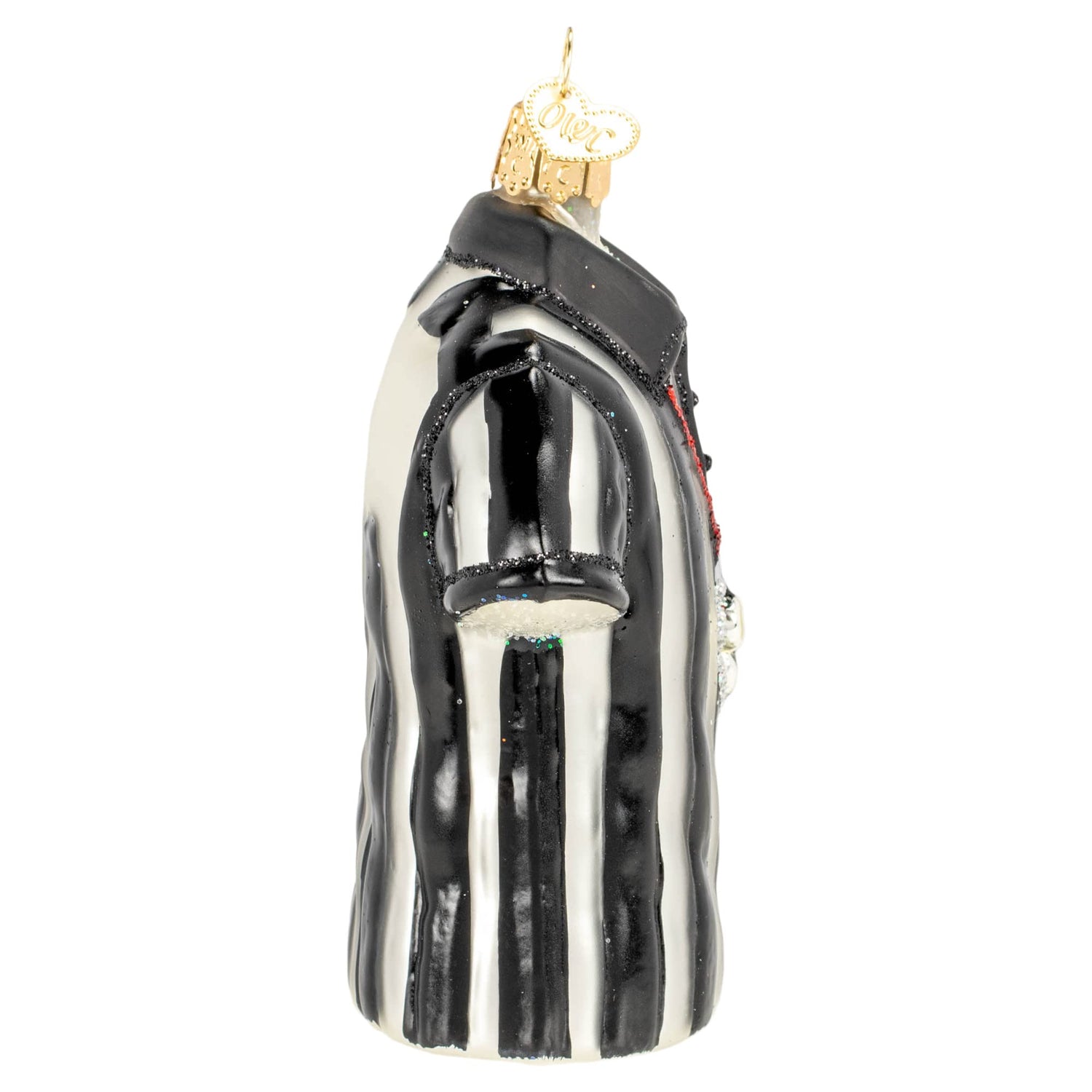 Old World Christmas Referee Shirt Glass Blown Ornament for Christmas Tree, Handcrafted Holiday Decoration, Sport Collection