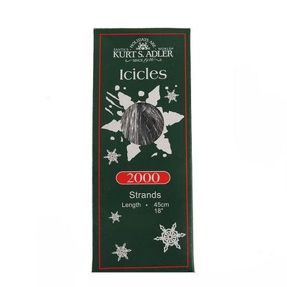 Kurt S. Adler 18-Inch 2000 Silver Icicle Strands Spray, Multi