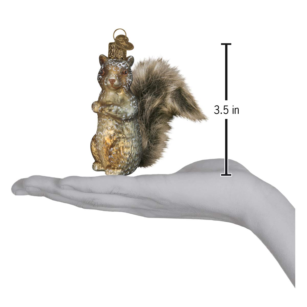 Old World Christmas Vintage Squirrel Glass Blown Ornament for Christmas Tree, Handcrafted Holiday Decoration, Vintage Animal Collection