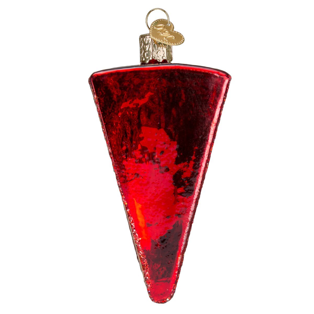 Old World Christmas Cheese Wedge Glass Blown Ornament for Christmas Tree, Handcrafted Holiday Decoration, Food Collection