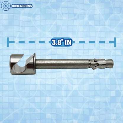 Poolzilla Stainless Steel 3" Wall Anchor for Pool Safety Covers