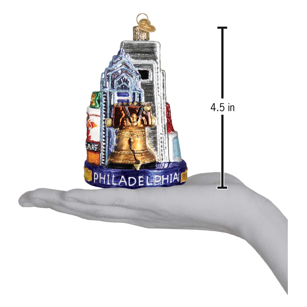 Old World Christmas Cities, Places and Landmarks Glass Blown Ornaments for Christmas Tree Philadelphia