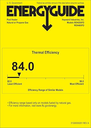 Hayward Universal H-Series, W3H400FDP, Propane Gas Heater, Low NOx | 400,000 BTU