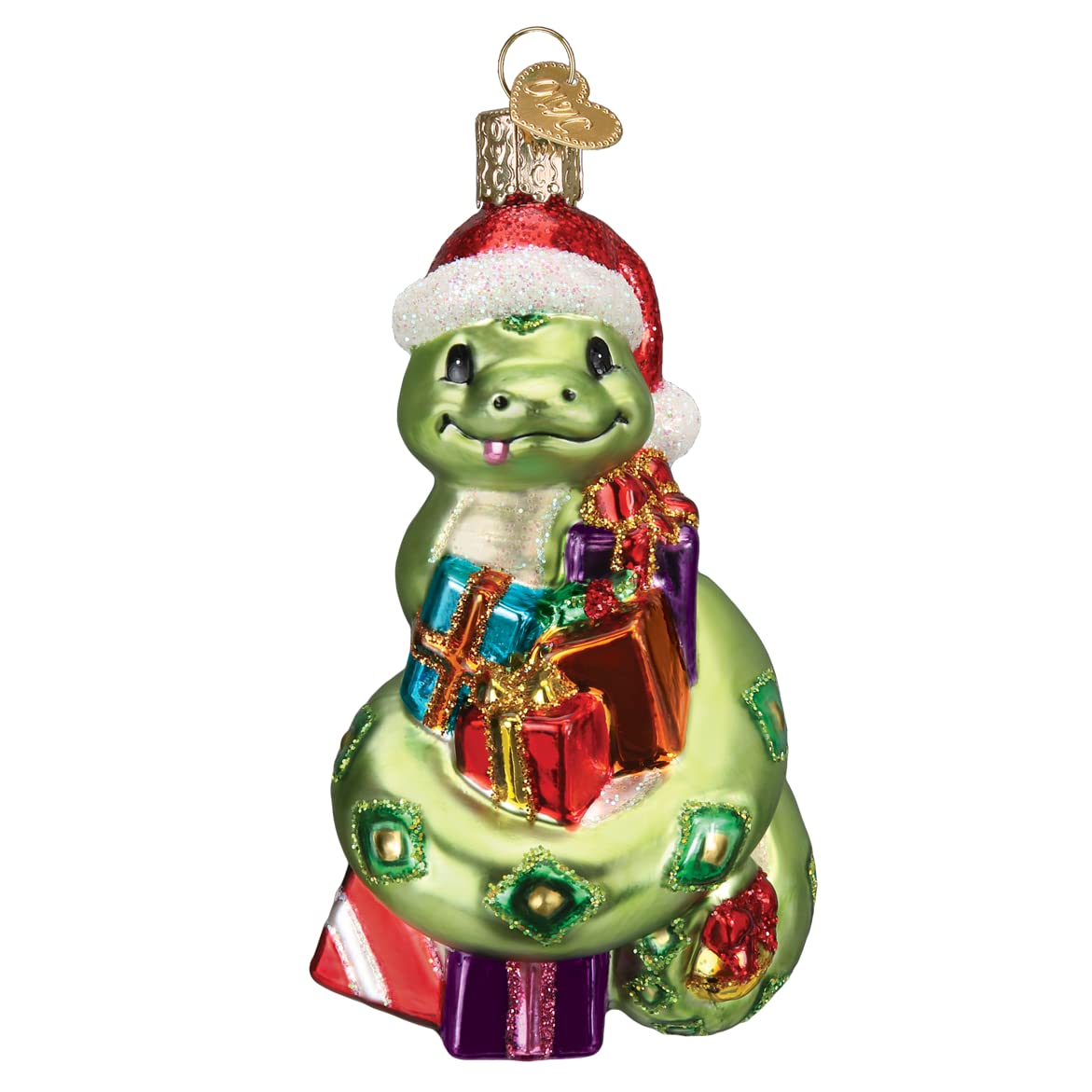 Old World Christmas Santa Snake Glass Blown Ornament for Christmas Tree