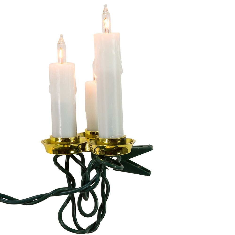 Kurt Adler 15-Light Triple Candle Light Set, 30-inch Length, Multicolor