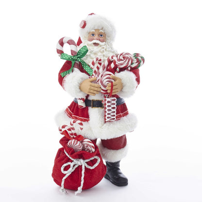 Kurt S. Adler, Inc. C7493 Kurt Adler 10.5" Santa with Candy & Sack Figure