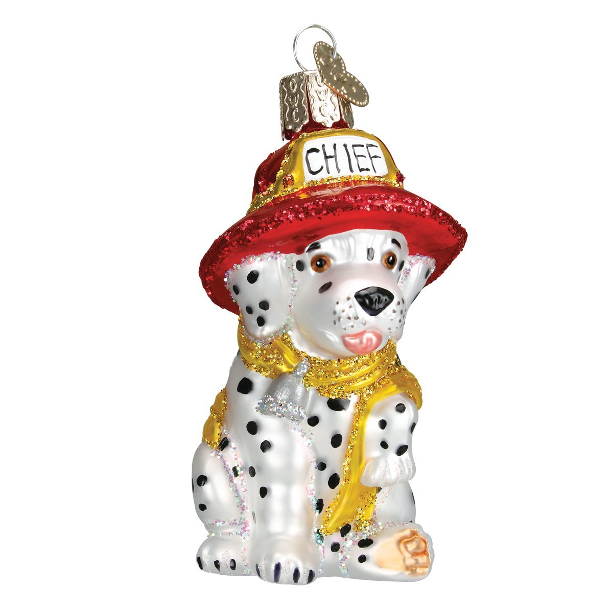 Old World Christmas 12208 Dog Collection Glass Blown Ornaments for Christmas Tree Dalmatian Pup, Black