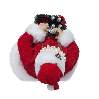 Kurt Adler 10" Santa Opening Coke Tablepiece