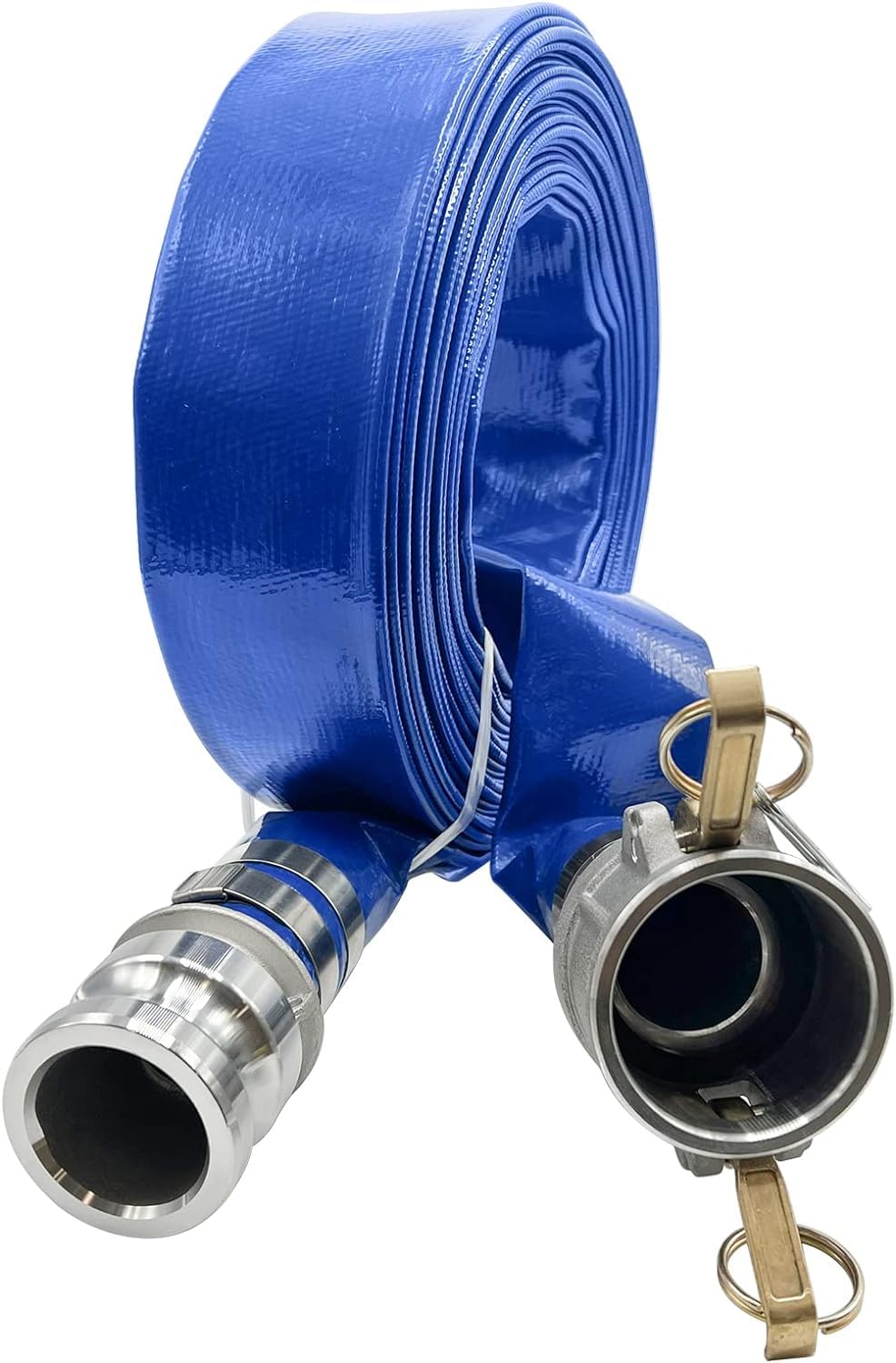 Poolzilla Industrial PVC Backwash Hose with Aluminum Camlock  Fittings for 1.5