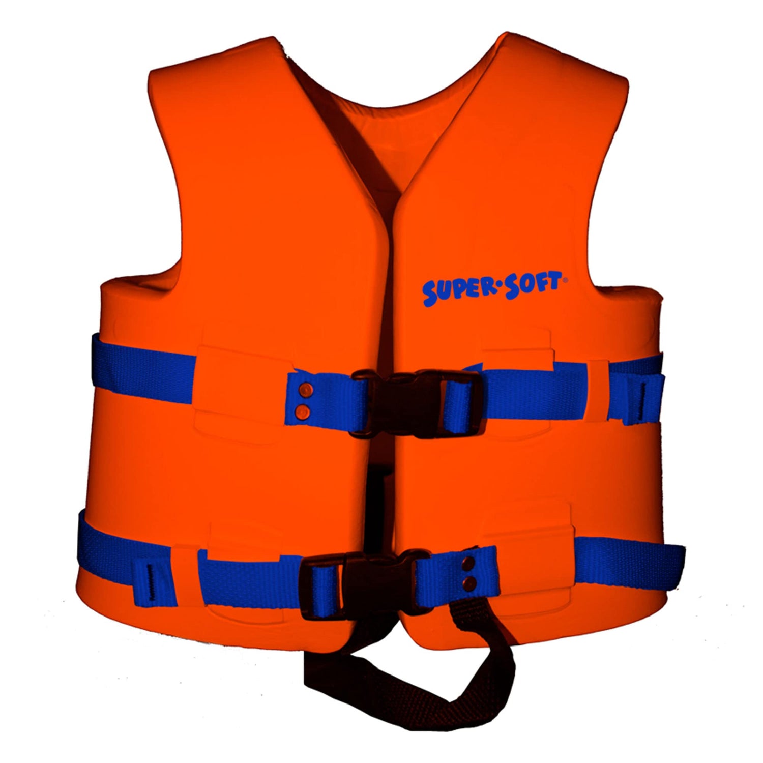 TRC Recreation Super Soft Child Size Small Life Jacket USCG Approved Vinyl Coated Foam Swim Vest for Kids Swimming Pool and Beach Gear, Sunset Orange