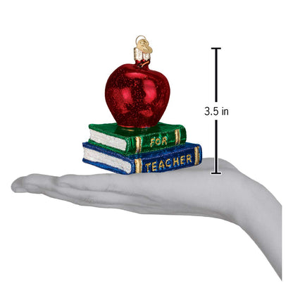 Old World Christmas Teacher Gifts Glass Blown Ornaments for Christmas Tree Apple