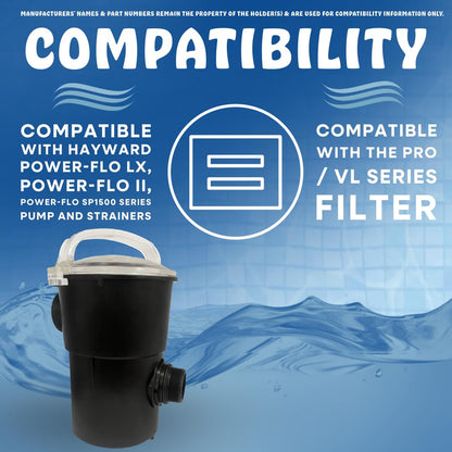Poolzilla Pump Strainer Hair and Lint Basket - Compatible with Hayward Power-Flo LX, Power-Flo II, Power-Flo SP1500 Series