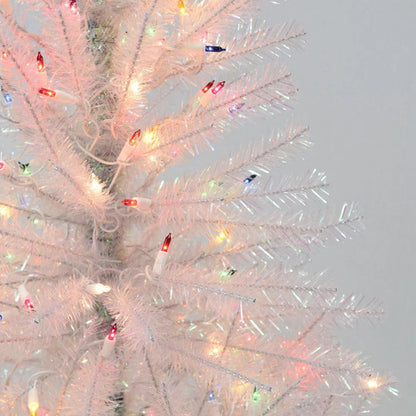 Kurt S. Adler 4.5' Pre-Lit Multicolored Incandescent Glisten Pine Tree