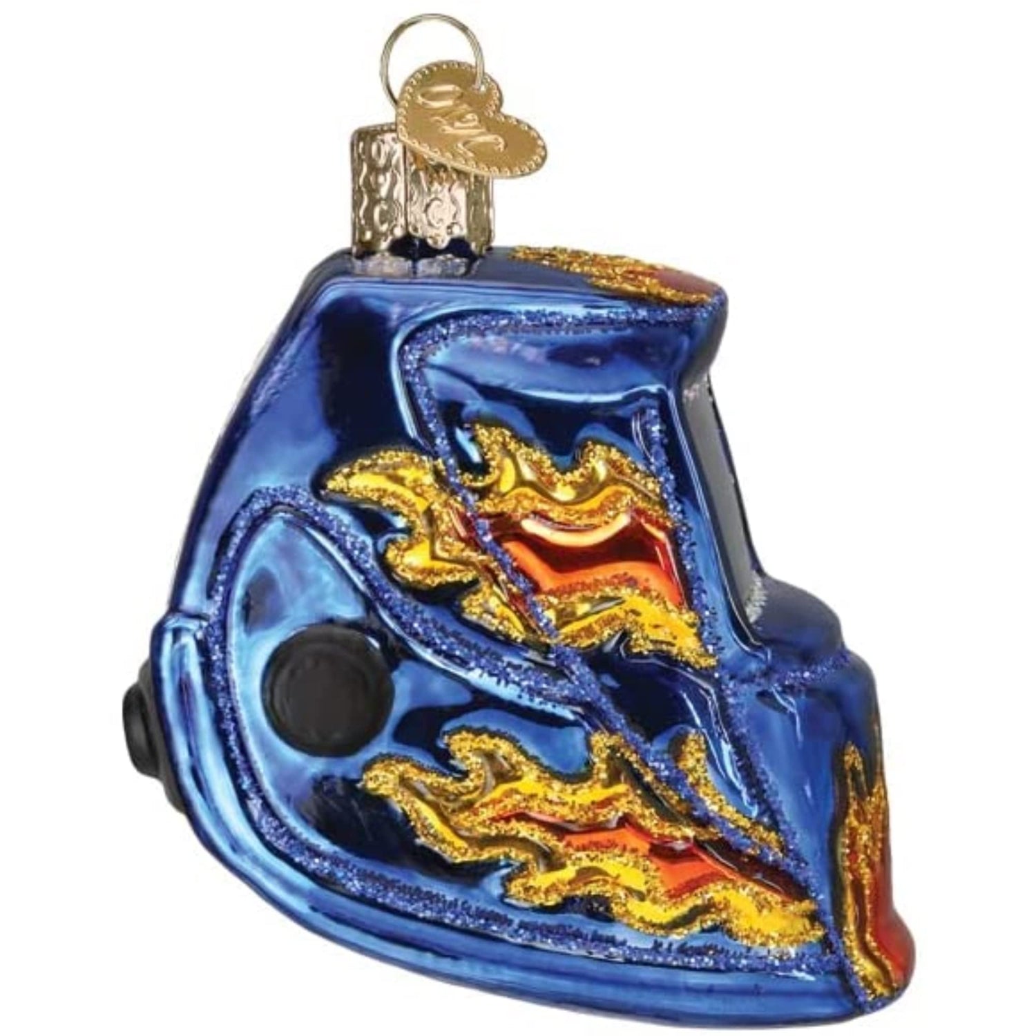 Old World Christmas Welding Helmet Glass Blown Ornament for Christmas Tree, Handcrafted Holiday Decoration