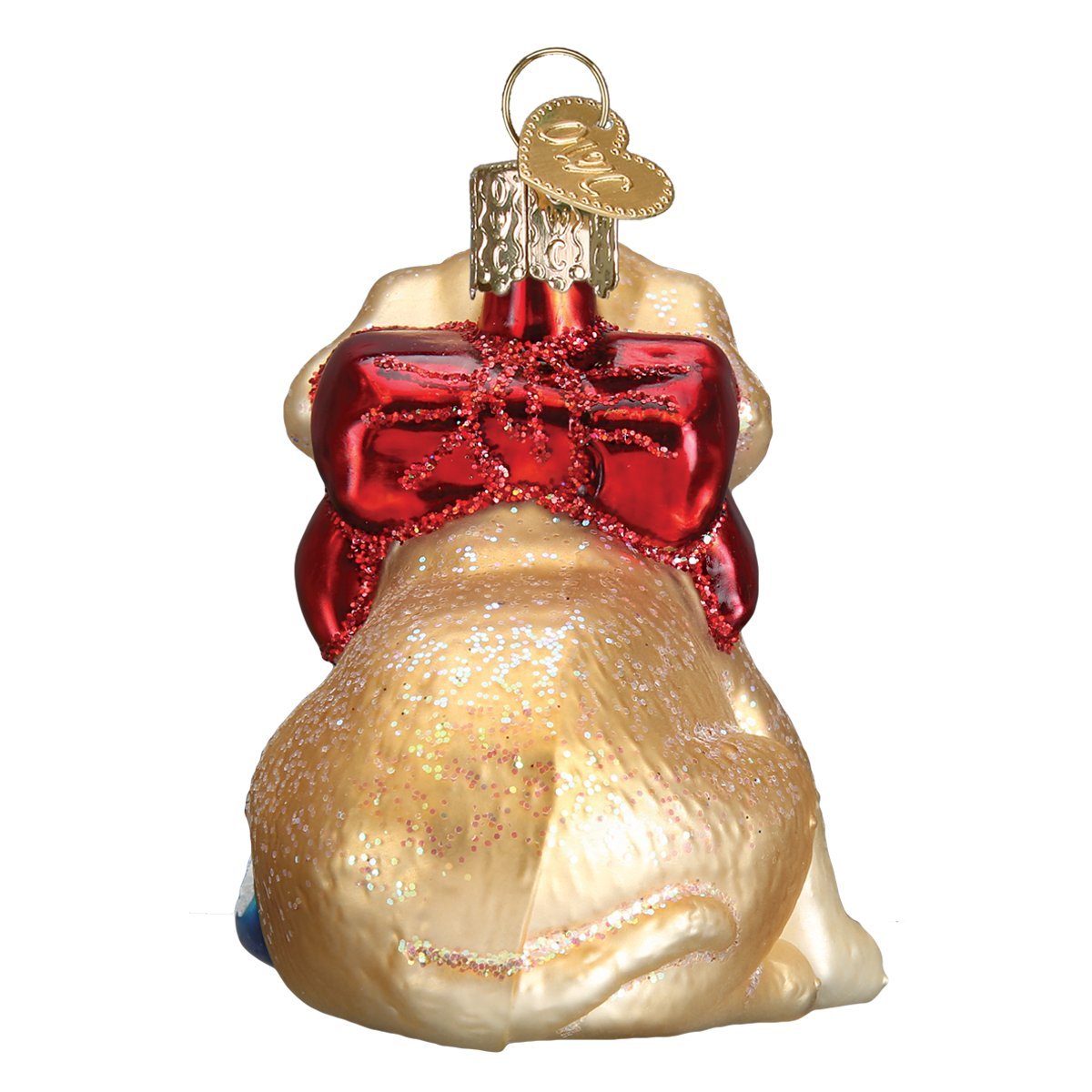 Old World Christmas Ornaments: Labrador Pup Glass Blown Ornaments for Christmas Tree (12458)