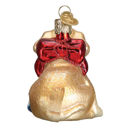 Old World Christmas Ornaments: Labrador Pup Glass Blown Ornaments for Christmas Tree (12458)