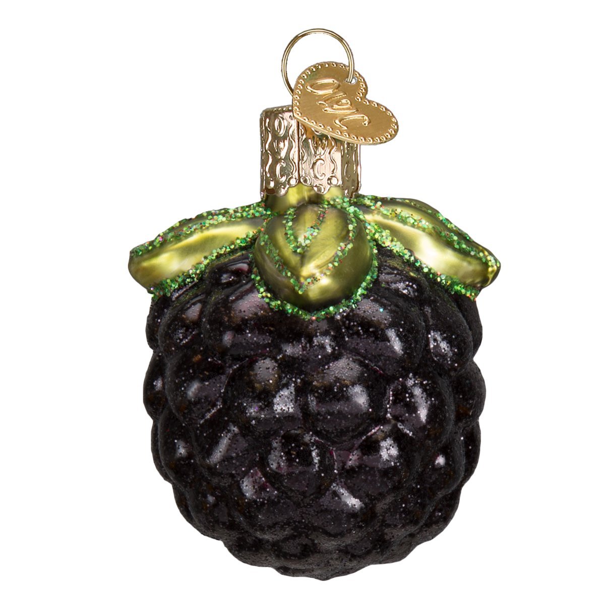 Old World Christmas BlackBerry Glass Blown Ornament for Christmas Tree, Handcrafted Holiday Decoration, Fruit Collection