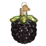 Old World Christmas BlackBerry Glass Blown Ornament for Christmas Tree, Handcrafted Holiday Decoration, Fruit Collection