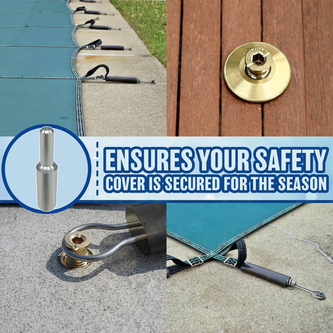 Poolzilla 3.25" Aluminum Tamping Tool for Safety Cover Anchor Installation