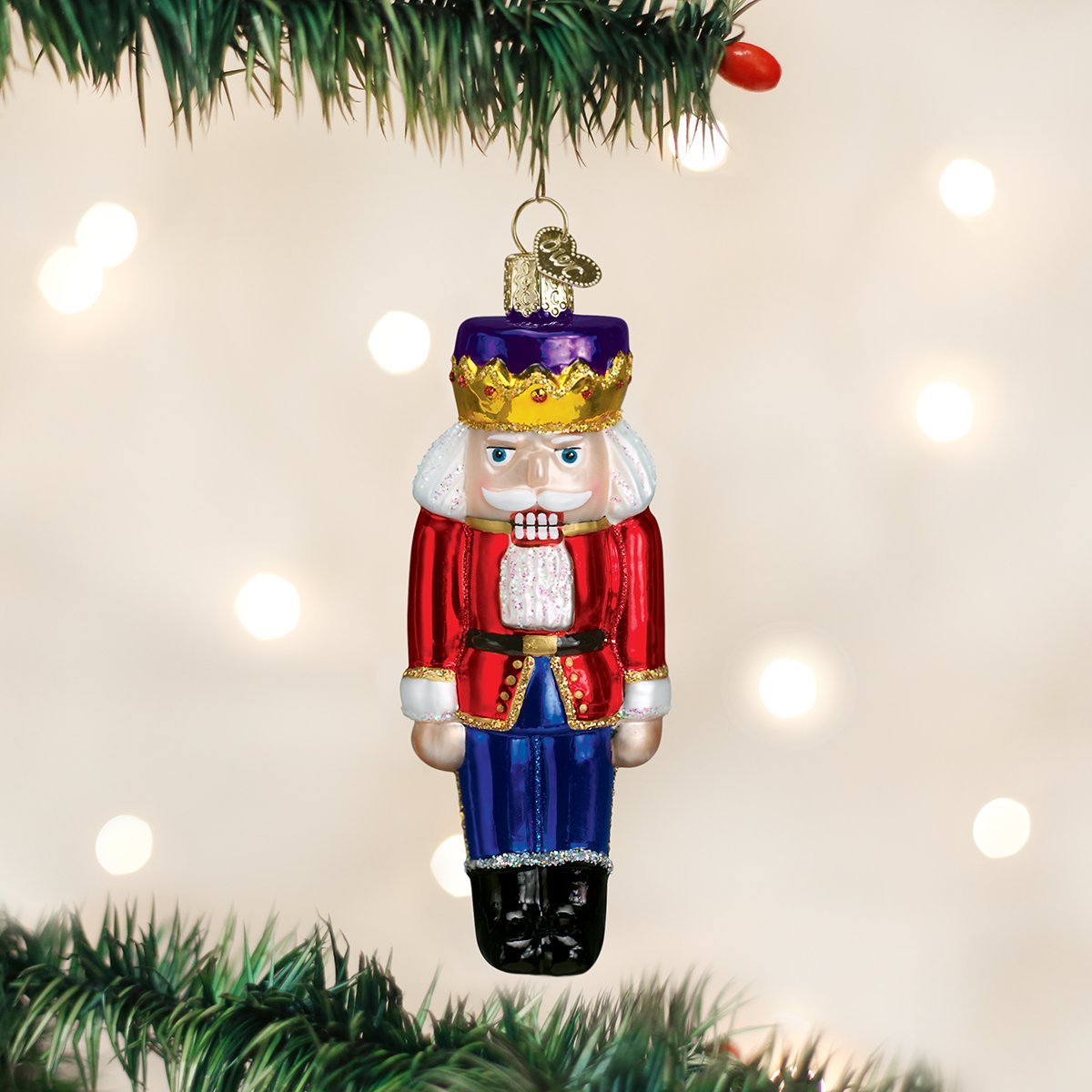 Old World Christmas Nutcracker Prince Glass Blown Ornament for Christmas Tree, Handcrafted Holiday Decoration, Holiday Collection