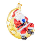 Old World Christmas Moonlight Santa Glass Blown Ornament for Christmas Tree
