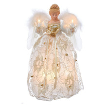 Kurt Adler UL 10-Light 12" Ivory and Gold Angel Treetop