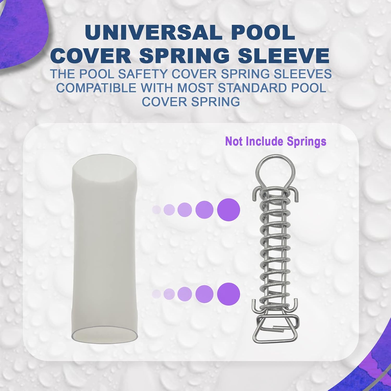 Poolzilla Protective PVC Sleeves for Pool Safety Cover Springs