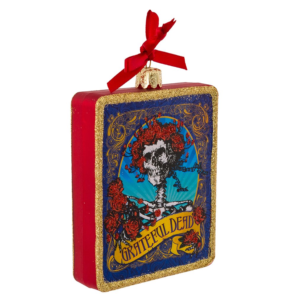 Kurt Adler Glass Grateful Dead Ornament, 4.25-Inch for Christmas