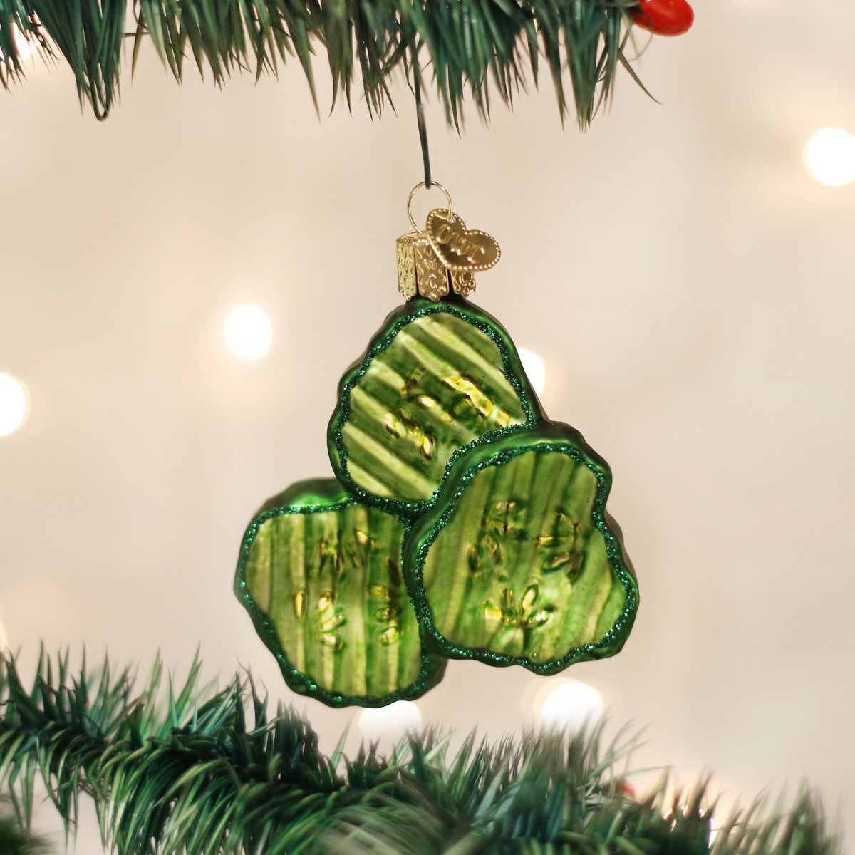 Old World Christmas Ornaments: Pickle Chips Glass Blown Ornaments for Christmas Tree (28105)