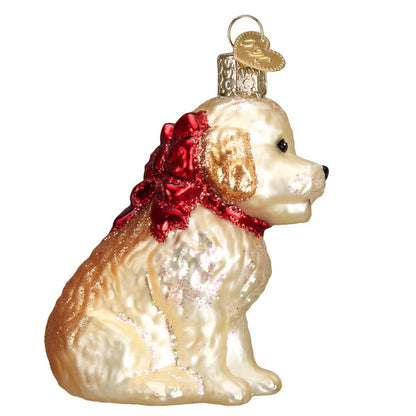 Old World Christmas Ornaments: Cockapoo Puppy Glass Blown Ornaments for Christmas Tree (12440)