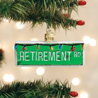 Old World Christmas Happy Retirement Glass Blown Ornament for Christmas Tree