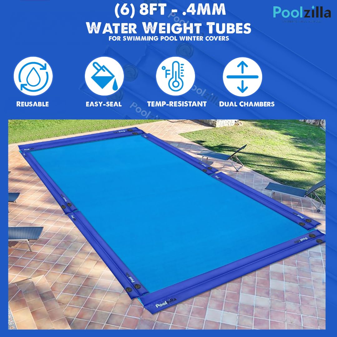 Poolzilla 8’ Water Weighted Bag with Screw Cap for Winter Pool Cover