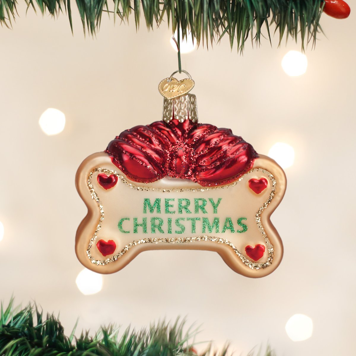 Old World Christmas Dog Treat Glass Blown Ornament for Christmas Tree