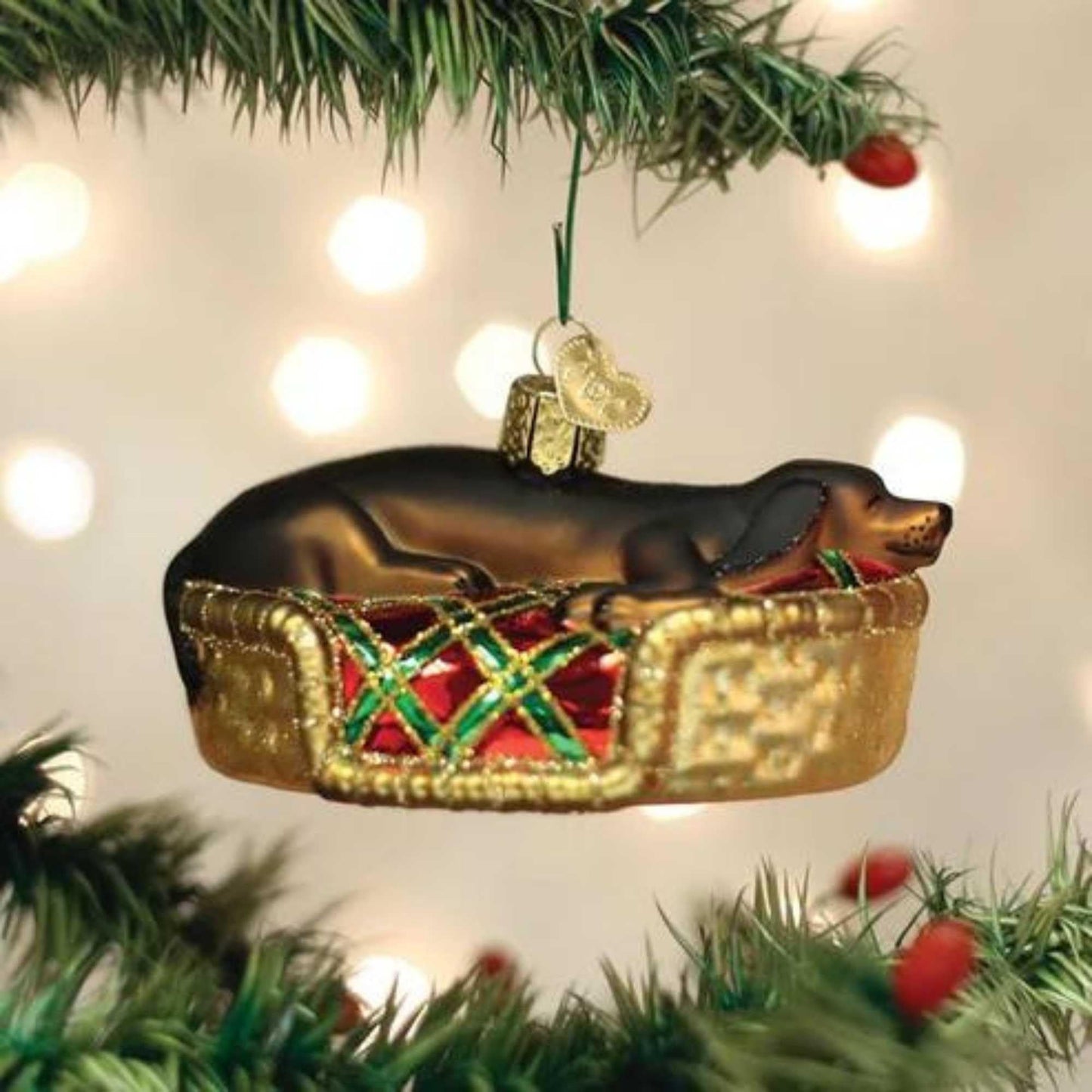 Old World Christmas Great Pyrenees Glass Blown Ornament for Christmas Tree, Handcrafted Holiday Decoration, Dog Collection