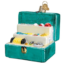 Old World Christmas Tackle Box Glass Blown Ornament for Christmas Tree, Handcrafted Holiday Decoration, Fisherman Collection