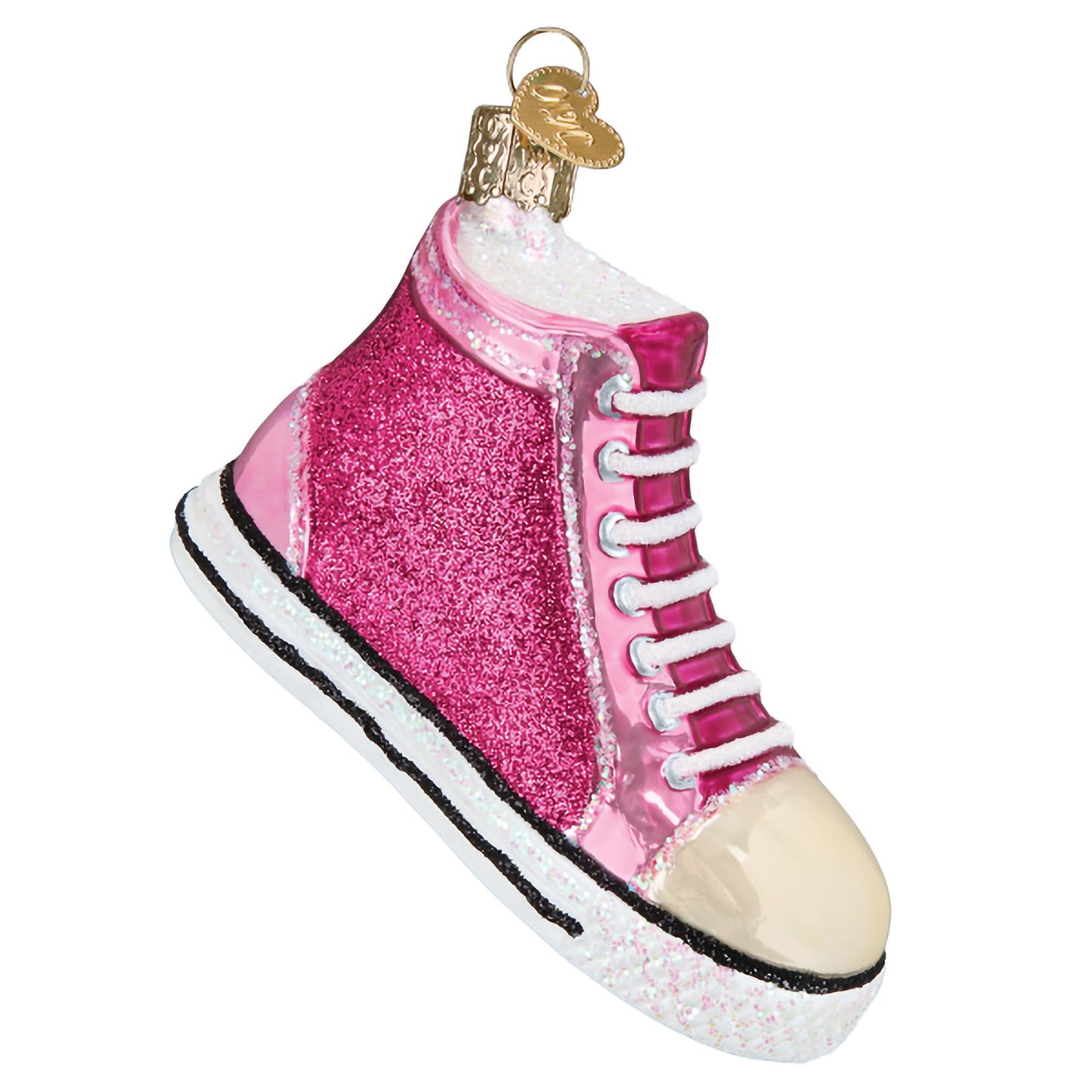 Old World Christmas Fashion Sneaker Glass Blown Ornament for Christmas Tree, Handcrafted Holiday Decoration, Fashion Collection