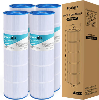 Poolzilla Replacement Pool Filter Cartridge for PCC105, Filbur FC-1977, 570-0425-07, Unicel C-7471, R173576, Pentair CCP420, 178584, 817-0106