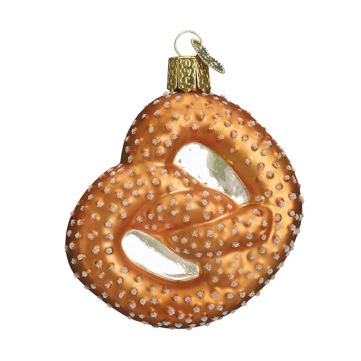 Old World Christmas Pretzel Glass Blown Ornament for Christmas Tree, Handcrafted Holiday Decoration, Food Collection