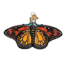Old World Christmas Monarch Butterfly Glass Blown Ornament for Christmas Tree, Handcrafted Holiday Decoration, Insect Collection