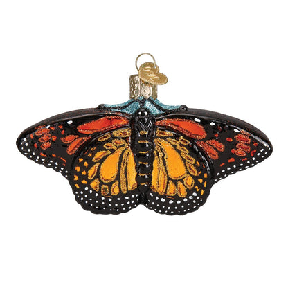 Old World Christmas Monarch Butterfly Glass Blown Ornament for Christmas Tree, Handcrafted Holiday Decoration, Insect Collection