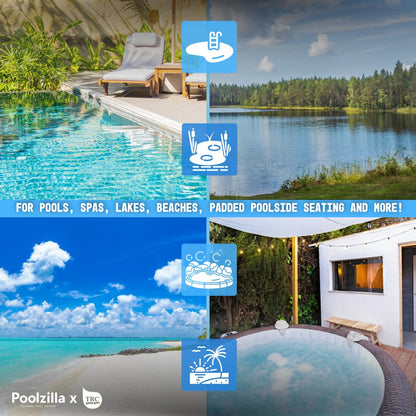 Poolzilla x TRC Sol Float - 70'' Raft for Pools, Spas, and More - 1.5" Thick