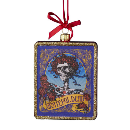 Kurt Adler Glass Grateful Dead Ornament, 4.25-Inch for Christmas
