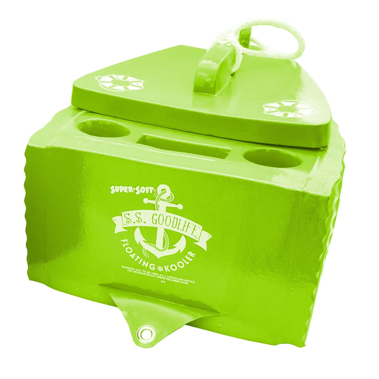 TRC Recreation 8841042 Super Soft Floating Cooler, 23" x 17" x 9.5" - Fierce Green