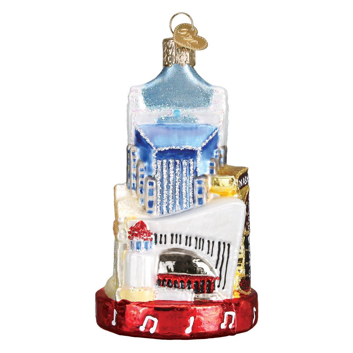 Old World Christmas Cities, Places and Landmarks Glass Blown Ornaments for Christmas Tree Nashville