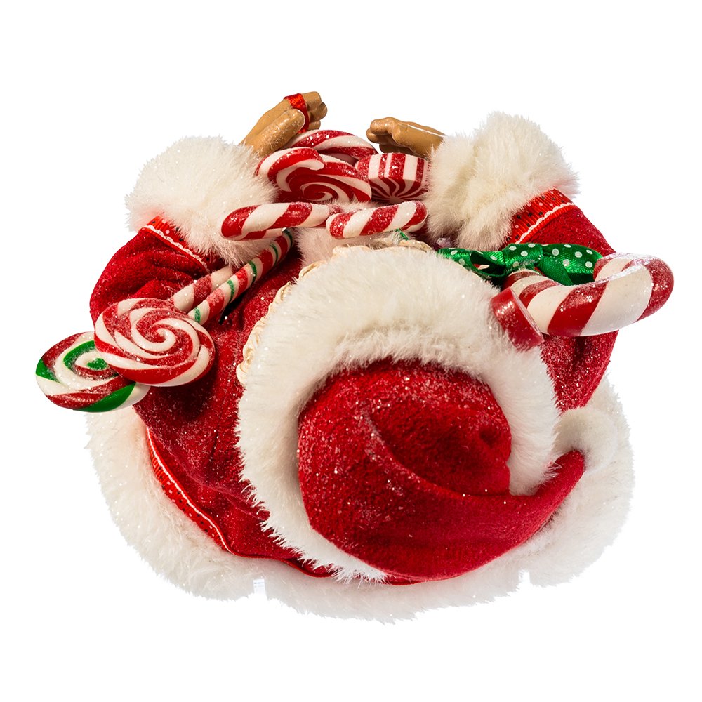 Kurt S. Adler, Inc. C7493 Kurt Adler 10.5" Santa with Candy & Sack Figure