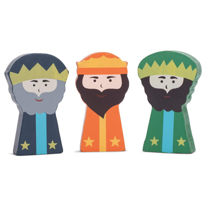 Kurt Adler 2-3-Inch Wooden Children's Nativity Set with Stable and 10 Figures