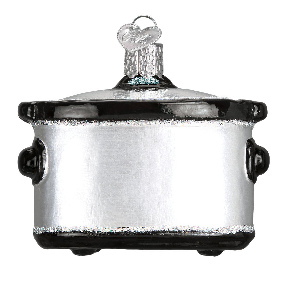 Old World Christmas Slow Cooker Glass Blown Ornament for Christmas Tree, Handcrafted Holiday Decoration, Kitchen Appliance Collection