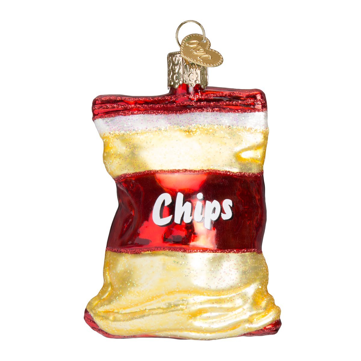 Old World Christmas Ornaments: Bag Of Chips Glass Blown Ornaments for Christmas Tree (32154)