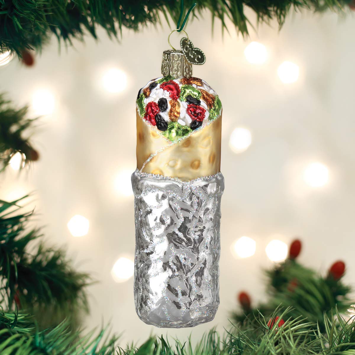 Old World Christmas Burrito Glass Blown Ornaments for Christmas Tree