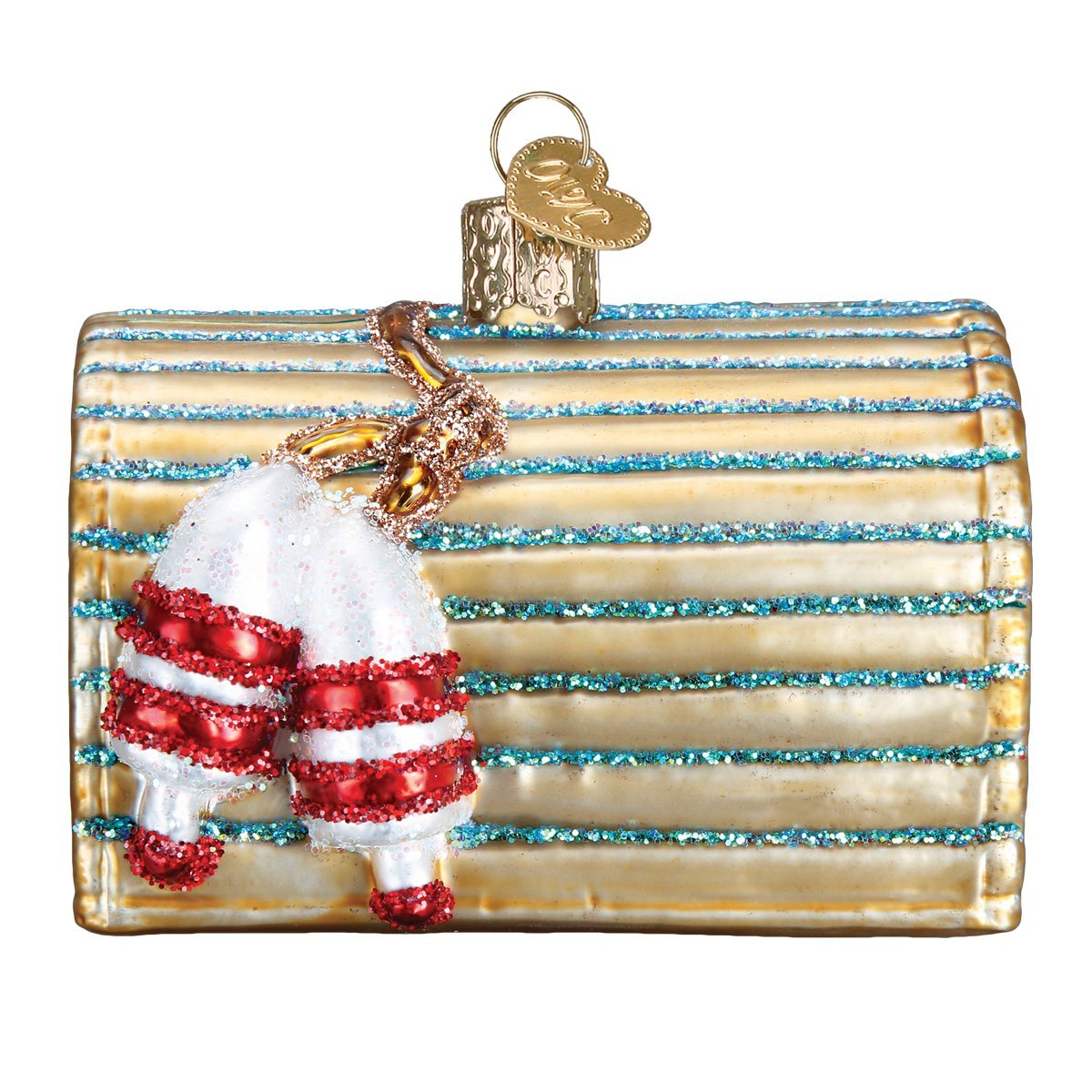 Old World Christmas Ornaments: Crab and Lobsters Glass Blown Ornaments for Christmas Tree, Lobster Trap